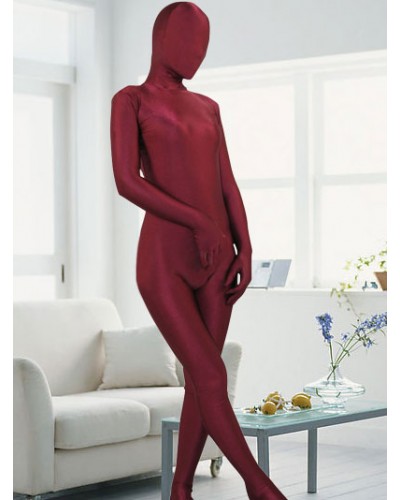 Halloween Morph Suit Dark Red Lycra Spandex Zentai Suit Bodysuit