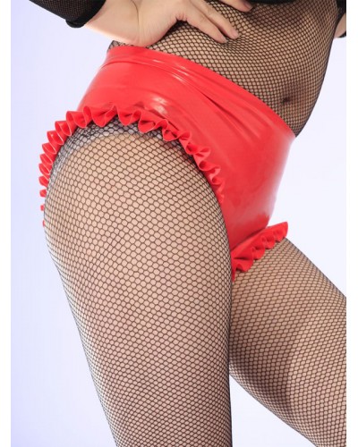 Unisex Halloween Red Unique Latex Shorts Halloween