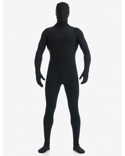 Black Zentai Suit Adults Morph Suit Full Body Lycra Spandex Bodysuit For Men