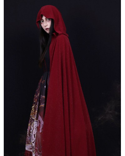 Lolita Cape Red Polyester Lolita Outwears Steampunk Gothic Spring Summer Fall Winter