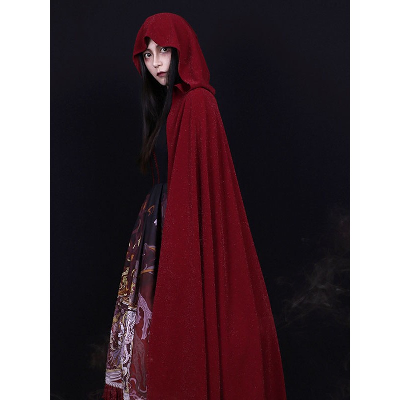 Lolita Cape Red Polyester Lolita Outwears Steampunk Gothic Spring Summer Fall Winter