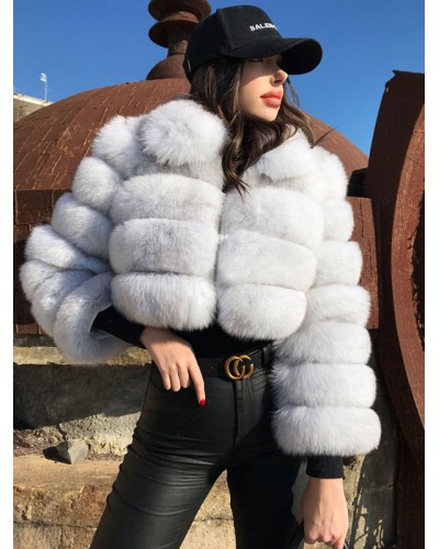 Plush Faux Fur Coat 2023 Short Outerwear For Women Classic  Traditional Casual Fall Winter