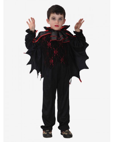 Halloween Devil Costumes For Kids Black Polyester Fiber Cloak Clothing Holiday Vampire Costume Full Set Sets