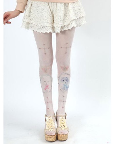 White Cute Cats Lolita Socks Sweet