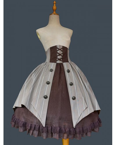 Lolita Skirt Infanta Coffee Brown Lolita Skirts Gothic