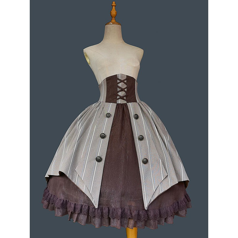 Lolita Skirt Infanta Coffee Brown Lolita Skirts Gothic