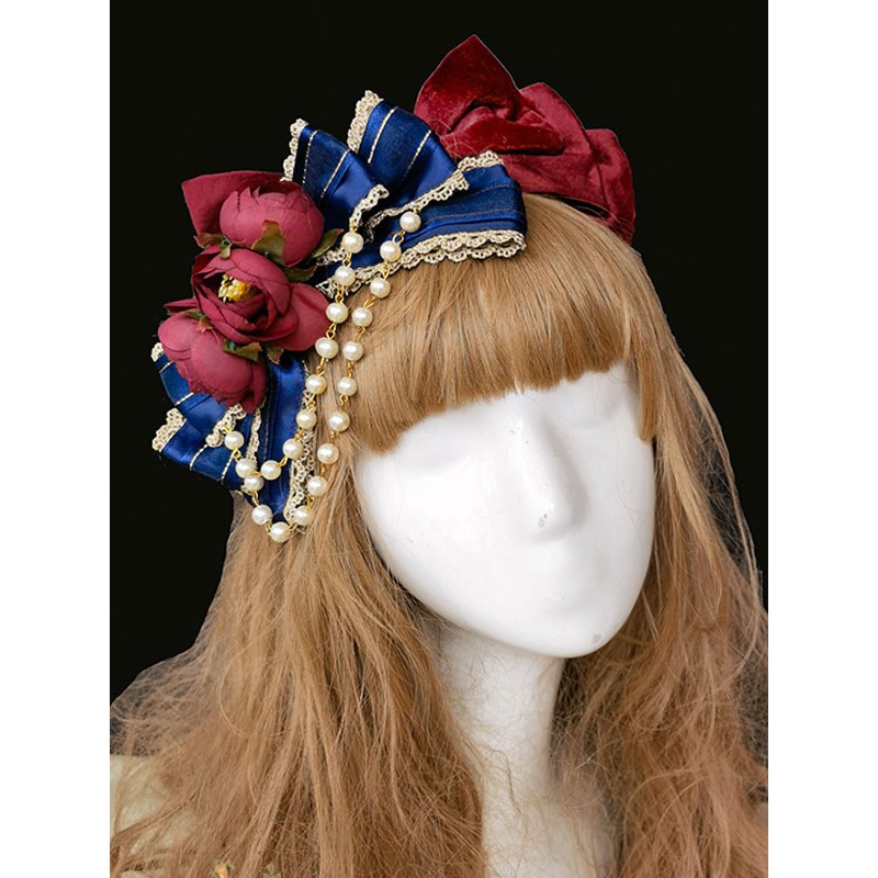 Classic Lolita Accessories Infanta Burgundy Polyester Accessory Miscellaneous Classic  Traditional