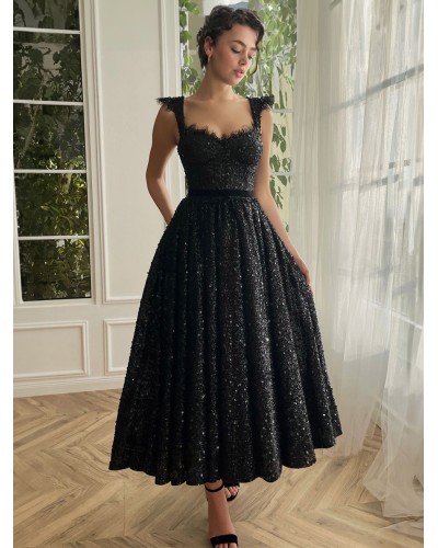 Women Party Dresses Black Sweetheart Neck Lace Sleeveless Backless Semi Formal Dress Sexy Elegant Spring Summer Fall