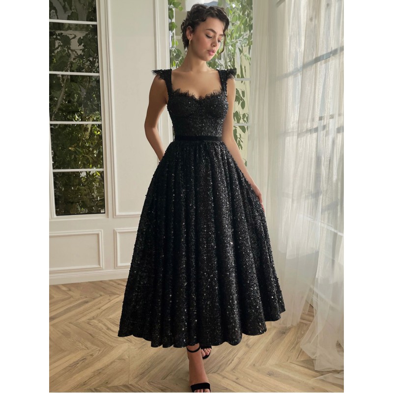 Women Party Dresses Black Sweetheart Neck Lace Sleeveless Backless Semi Formal Dress Sexy Elegant Spring Summer Fall