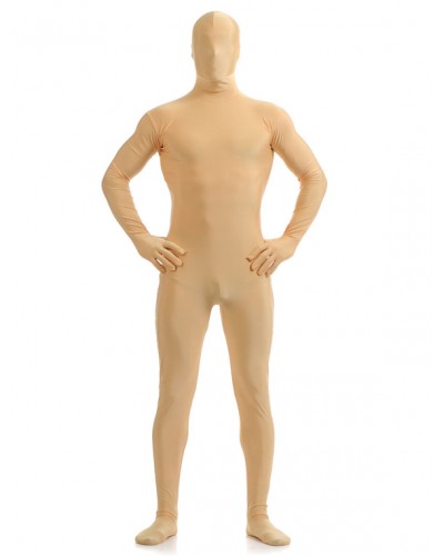 Light Tan Zentai Suit Adults Morph Suit Full Body Lycra Spandex Bodysuit For Men