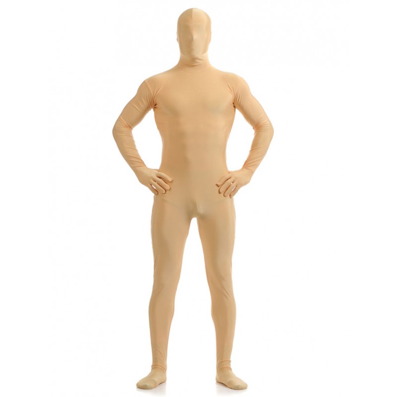 Light Tan Zentai Suit Adults Morph Suit Full Body Lycra Spandex Bodysuit For Men