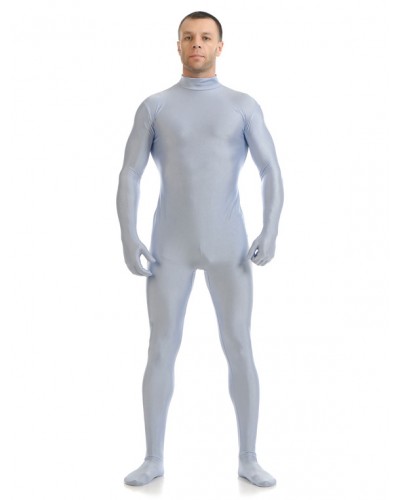 Gray Morph Suit Adults Bodysuit Lycra Spandex Catsuit For Men