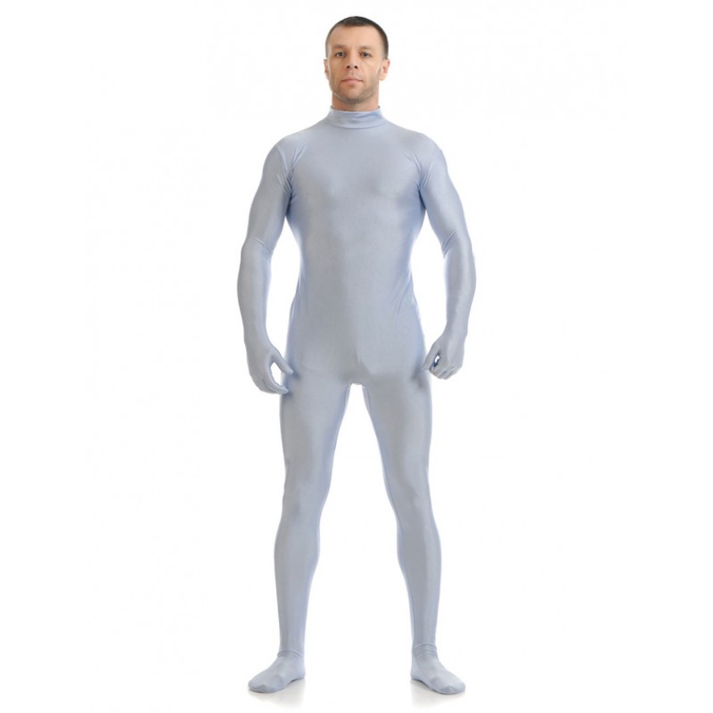 Gray Morph Suit Adults Bodysuit Lycra Spandex Catsuit For Men