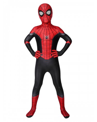 Marvel Comics Spider Man: Far From Home Cosplay Peter Parker Kid Lycra Spandex Cosplay Jumpsuit Catsuits  Zentai