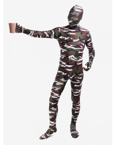 Unisex Camouflage Lycra Spandex Full Body Zentai Suit Halloween Holiday