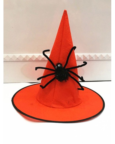 Unisex Halloween Decorations Red Plastic Mage Hat Holiday Decorations