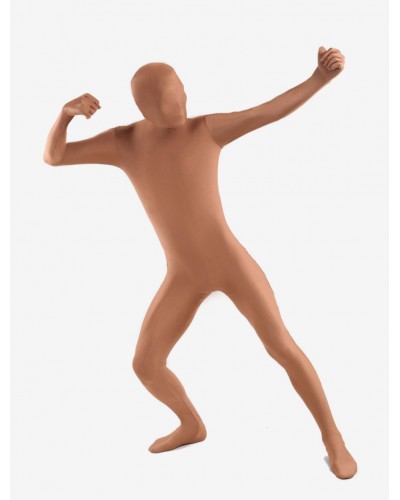 Unisex Morph Suit Light Brown Lycra Fabric Spandex Zentai Suit Full Body Suit