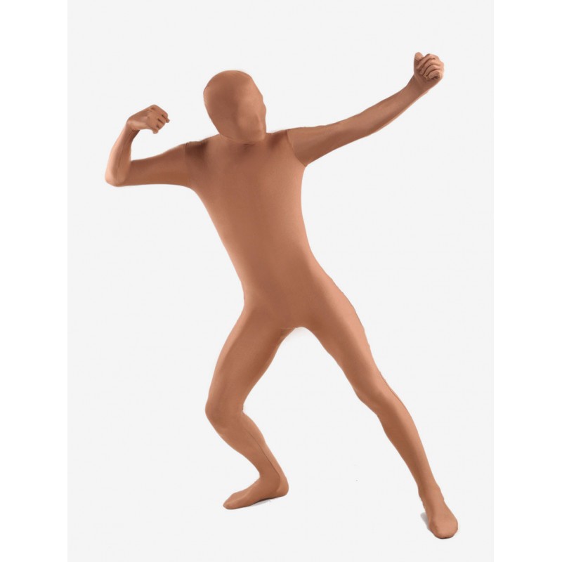 Unisex Morph Suit Light Brown Lycra Fabric Spandex Zentai Suit Full Body Suit