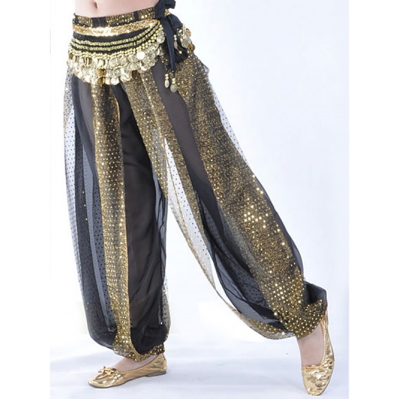 Women Belly Dance Costume Pants Wide Leg Rayon Chic Bollywood Dance Pants