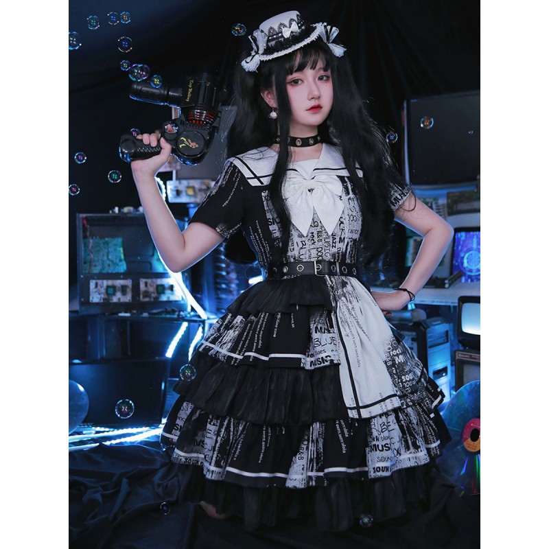 Gothic Lolita Dresses Bows Black Black