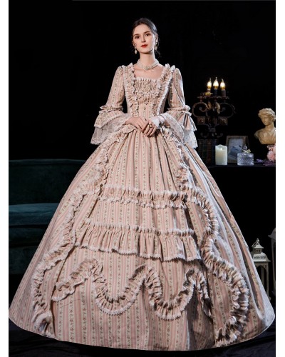 Blush Pink Retro Costumes Dress For Women Marie Antoinette Costume Party Dress Euro-Style Christmas Halloween Holiday Graduation Prom