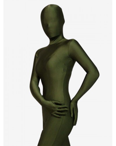 Halloween Morph Suit Dark Green Lycra Spandex Zentai Suit Bodysuit