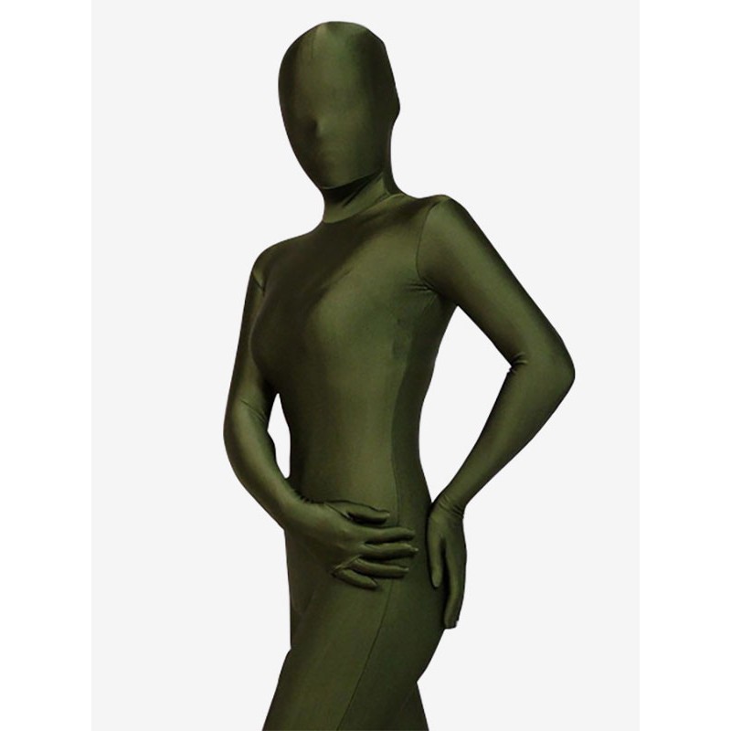 Halloween Morph Suit Dark Green Lycra Spandex Zentai Suit Bodysuit