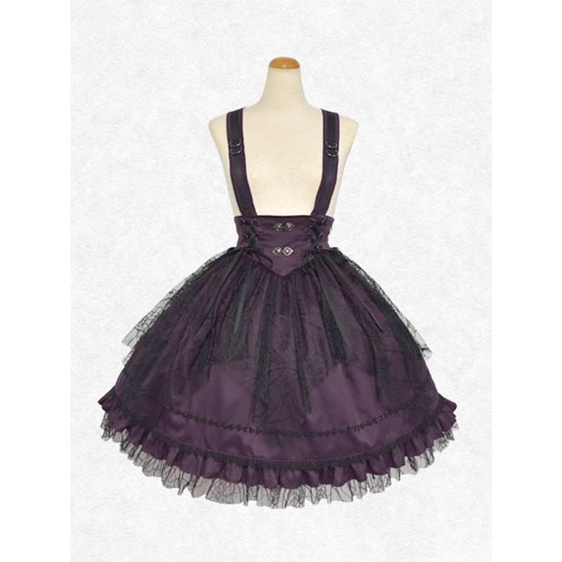 Classic Lolita SK Lace Lace Up Purple Lolita Skirts Classic  Traditional Spring Summer Fall