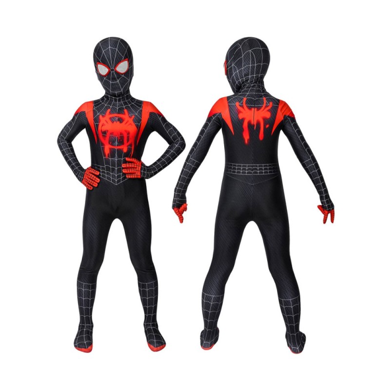 Spider Man Miles Morales Cosplay Jumpsuit PS4 Game Marvel Comics Cosplay Costume For Kids Catsuits  Zentai