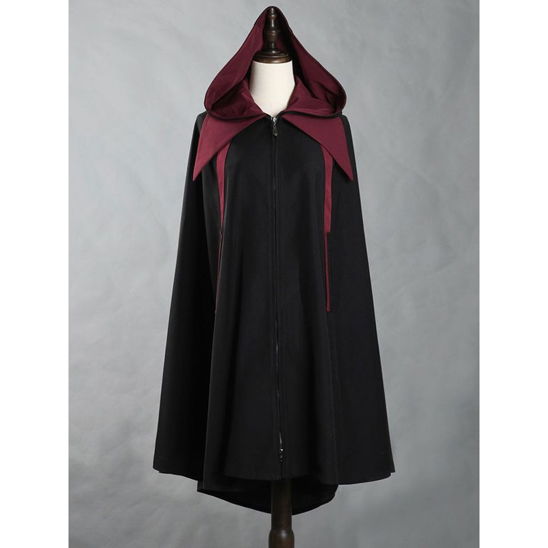 Lolita Poncho Black Polyester Color Block Lolita Outwears Steampunk Gothic Spring Summer Fall Winter