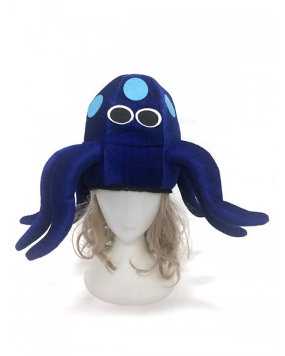 Carnival Cap Unisex Royal Blue Octopus Cap Costume Accessories Mardi Gras Ball