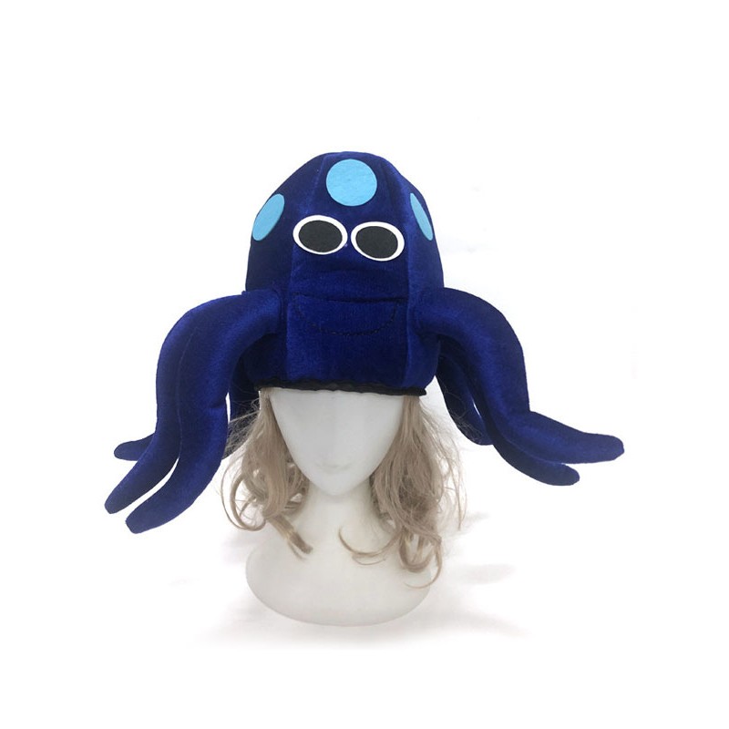 Carnival Cap Unisex Royal Blue Octopus Cap Costume Accessories Mardi Gras Ball