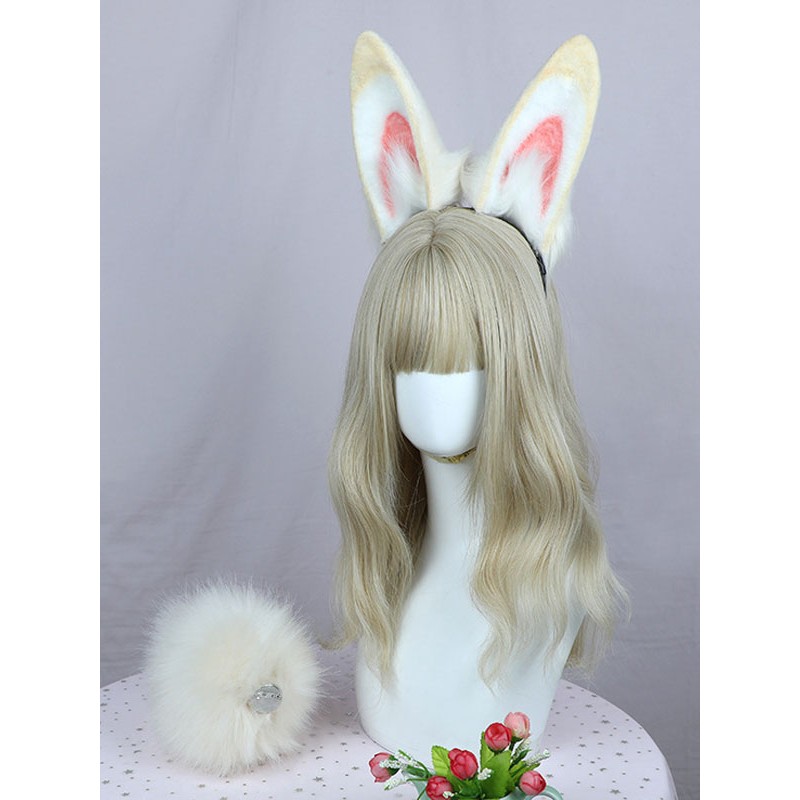 Lolita Accessories Beige Polyester Fiber Headwear Miscellaneous Sweet