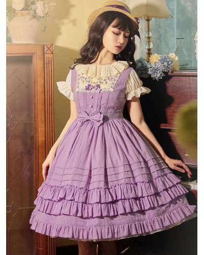 Sweet Lolita Dress Polyester Sleeveless Jumper Dress