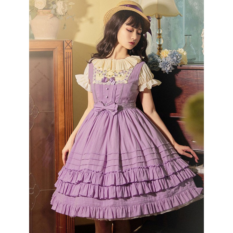 Sweet Lolita Dress Polyester Sleeveless Jumper Dress