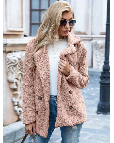 Women Teddy Coat Oversized Shaggy Jacket Street Outerwear Casual Street Wear Field