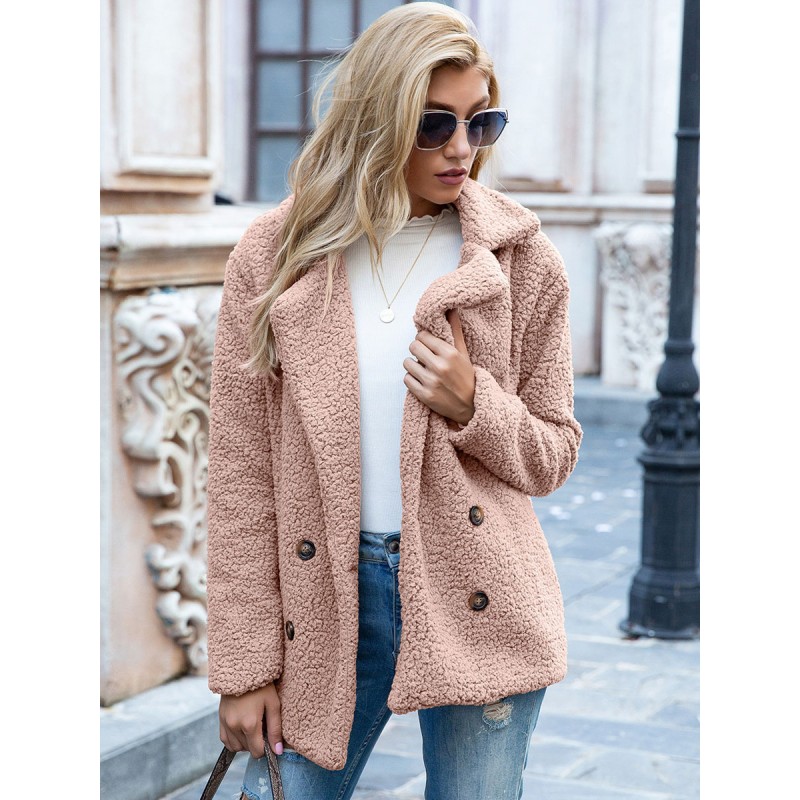 Women Teddy Coat Oversized Shaggy Jacket Street Outerwear Casual Street Wear Field