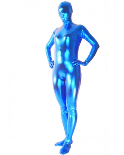 Halloween Morph Suit Brillant Blue Lycra Spandex Zentai Suit Bodysuit Solid