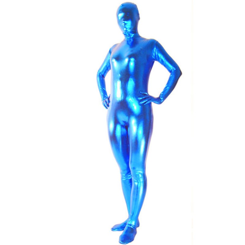 Halloween Morph Suit Brillant Blue Lycra Spandex Zentai Suit Bodysuit Solid