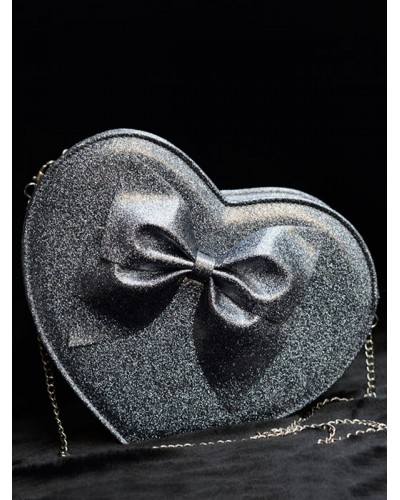 Lolita Bags Grey Heart Shape Lolita S Shoulder Bag Sweet