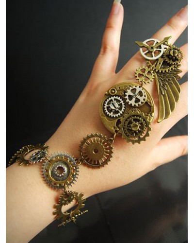 Lolita Bracelet Metal Details Bronze Lolita Accessories Steampunk Tea Party