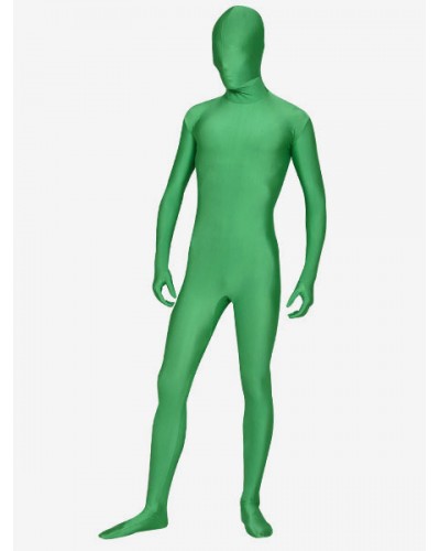 Morph Suit Green Lycra Spandex Fabric Zentai Suit Unisex Full Body Suit Bodysuit