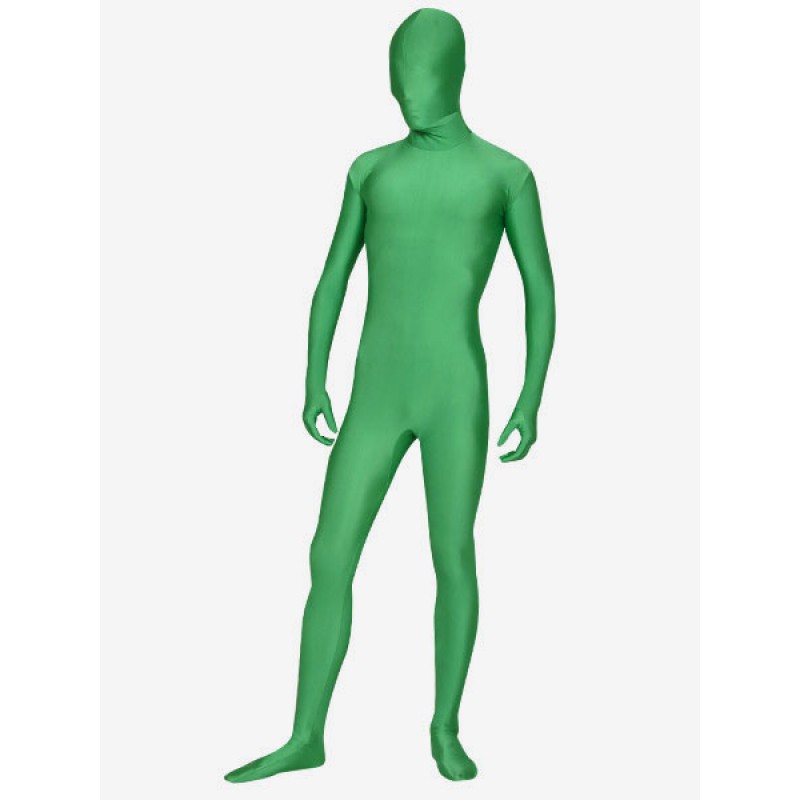 Morph Suit Green Lycra Spandex Fabric Zentai Suit Unisex Full Body Suit Bodysuit