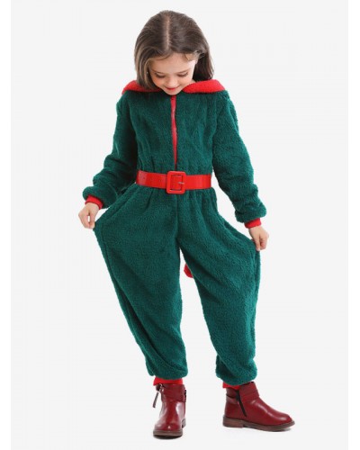 Unisex Kigurumi Pajamas Onesie Christmas Coral Fleece Kids Winter Sleepwear Mascot Animal Carnival Onesie Pajamas Jumpsuit