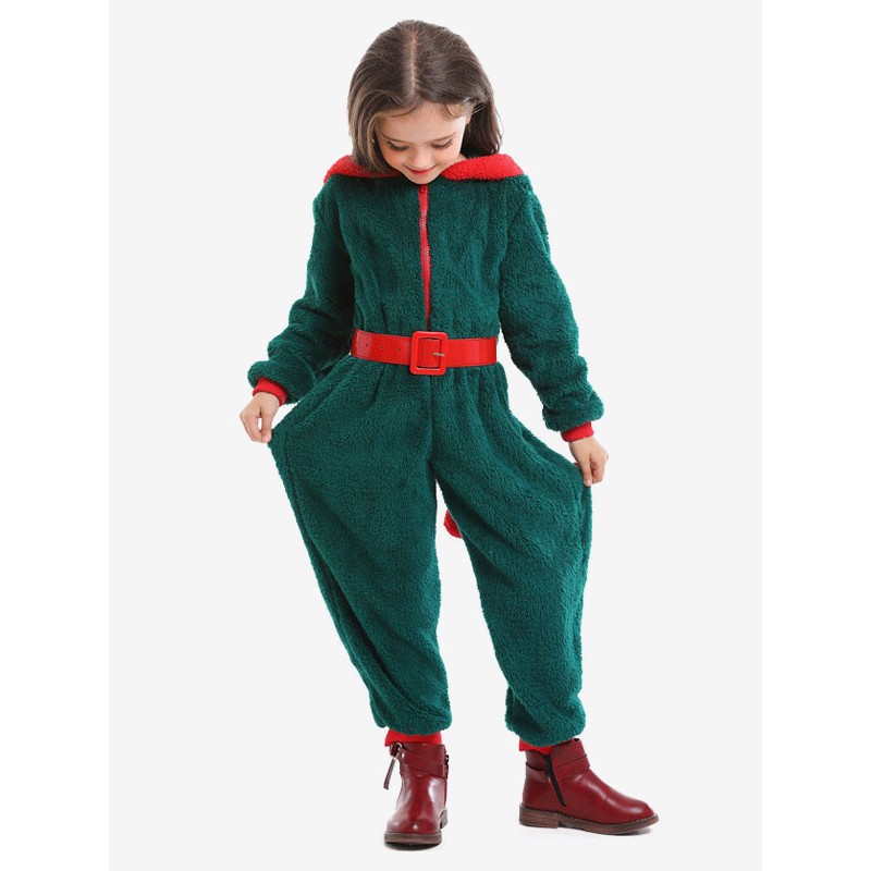 Unisex Kigurumi Pajamas Onesie Christmas Coral Fleece Kids Winter Sleepwear Mascot Animal Carnival Onesie Pajamas Jumpsuit