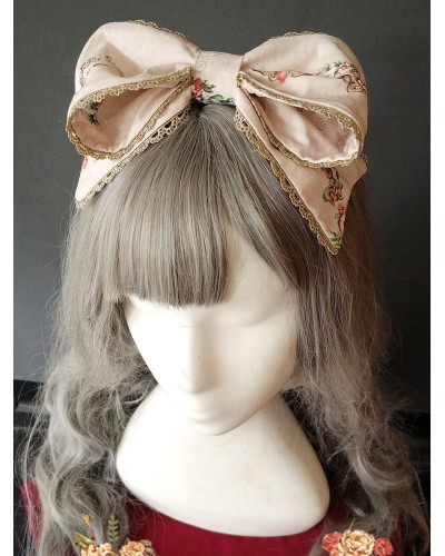 Sweet Lolita Hair Accessory Infanta Bow Print Lolita Hair Band