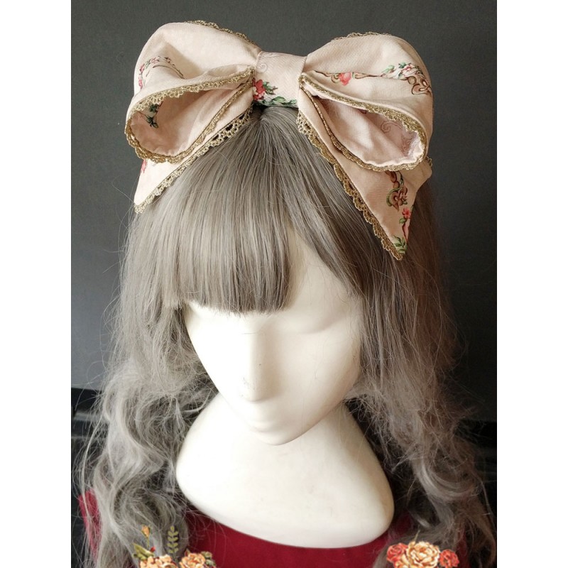 Sweet Lolita Hair Accessory Infanta Bow Print Lolita Hair Band