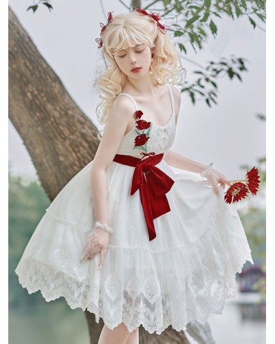 Sweet Lolita Dress Polyester Sleeveless Sweet Dress