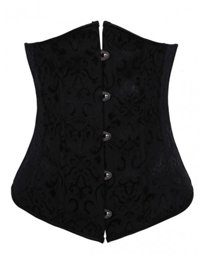 Alluring Black Jacquard Women Corsets Underbust Corset Sexy