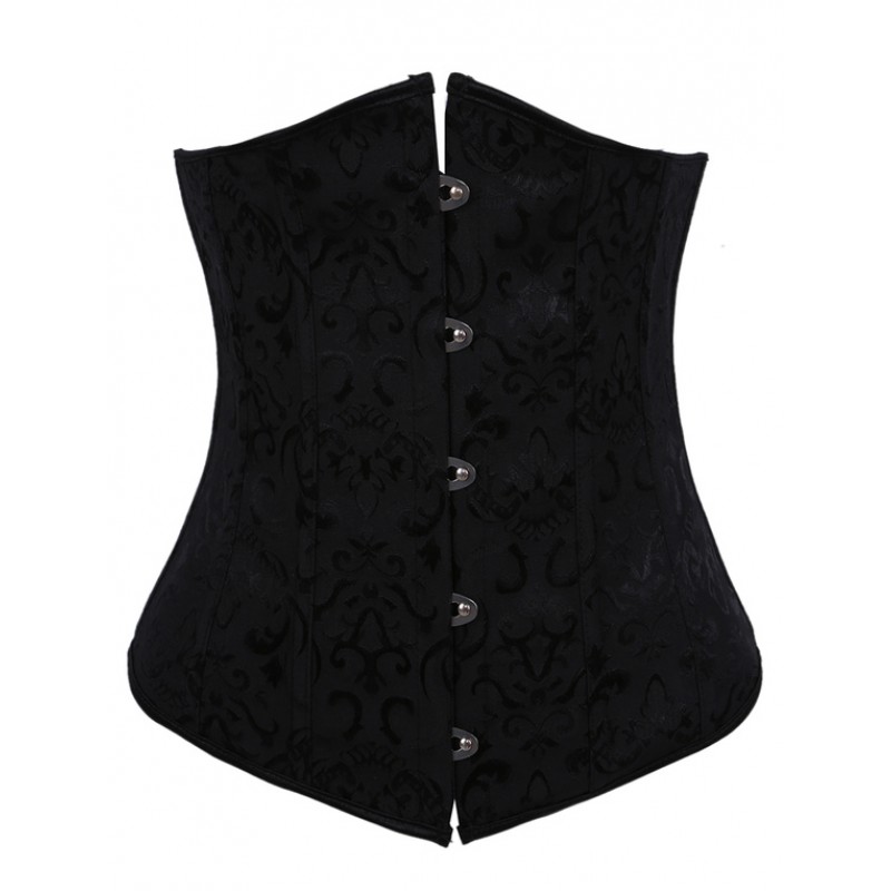 Alluring Black Jacquard Women Corsets Underbust Corset Sexy